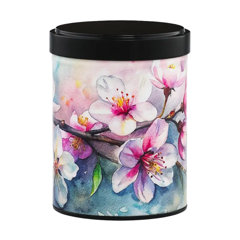 Boite à thé illustrée empilable 100gr - Cherry Blossom 
