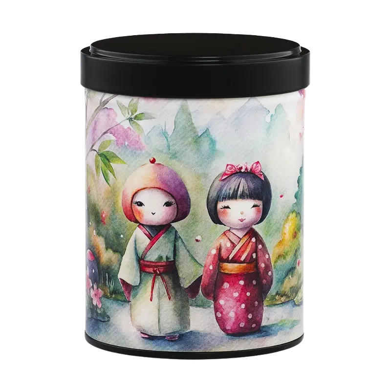 Boite à thé illustrée empilable 100gr - Aijin 