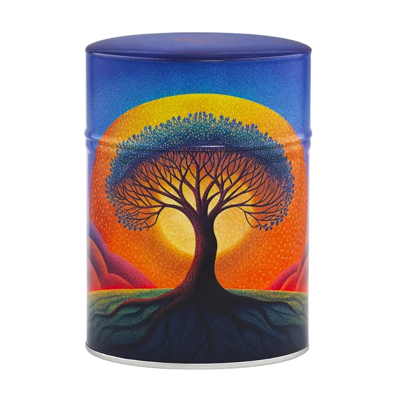 Boite à thé illustrée washi 100gr - Arbre de vie