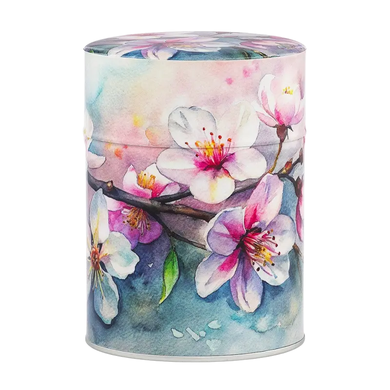 Boite à thé illustrée washi 100gr - Cherry blossom