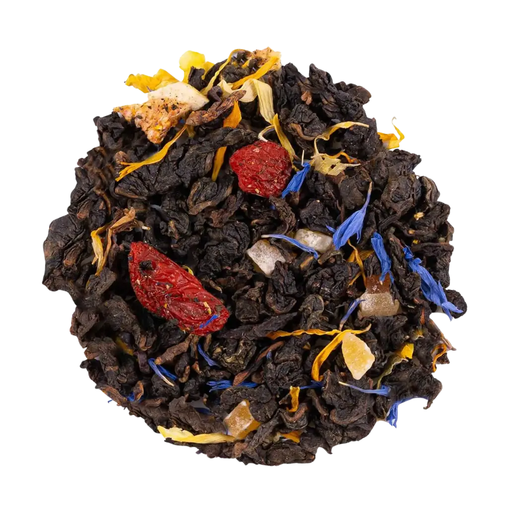 Pêche Bonheur - Oolong pêche-grenade (Boîte métal 50gr)