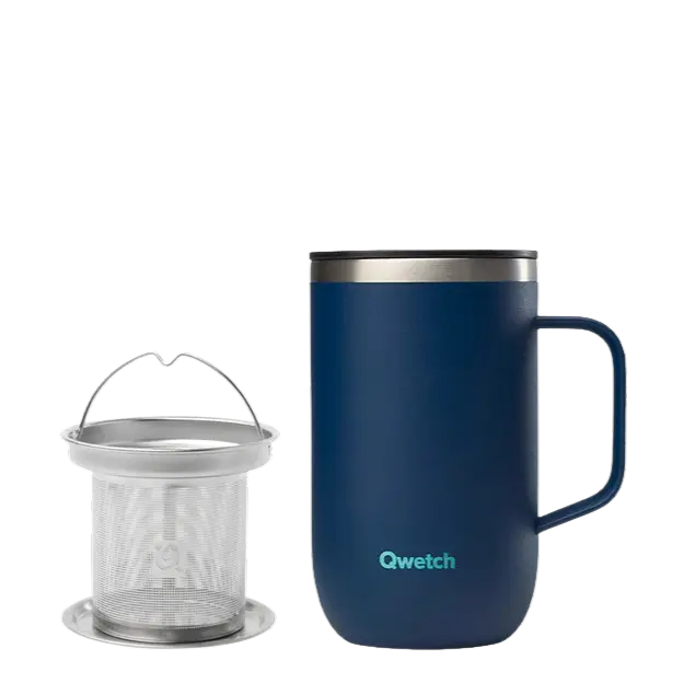 Mug bleu nuit - Tisanière 470ml 