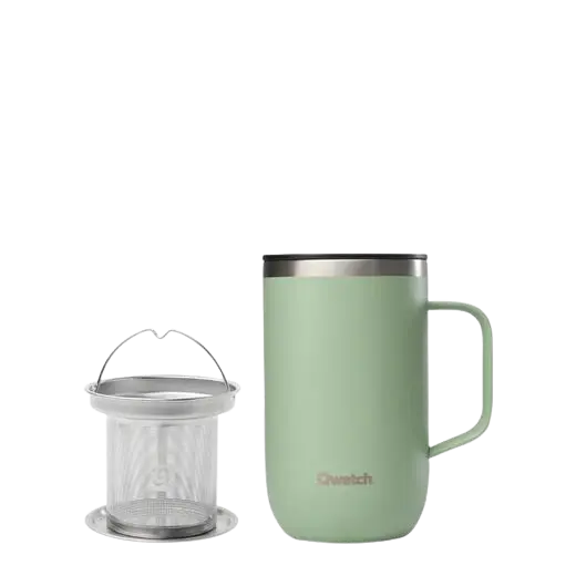 Mug bleu vert tilleul - Tisanière 470ml 