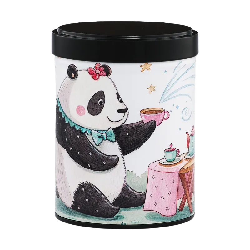 Boite à thé illustrée empilable 100gr - Pandas Cha