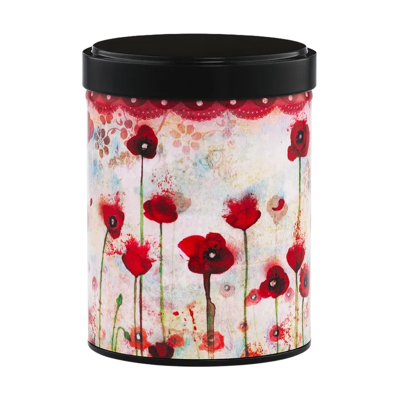 Boite à thé illustrée empilable 100gr - Poppies