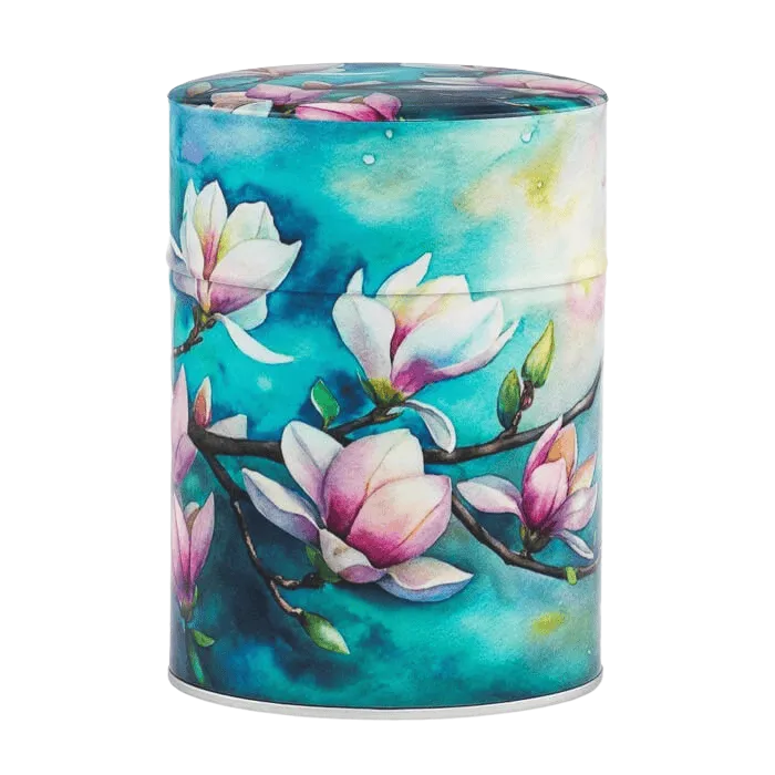 Boite à thé illustrée washi 100gr - Mokuren