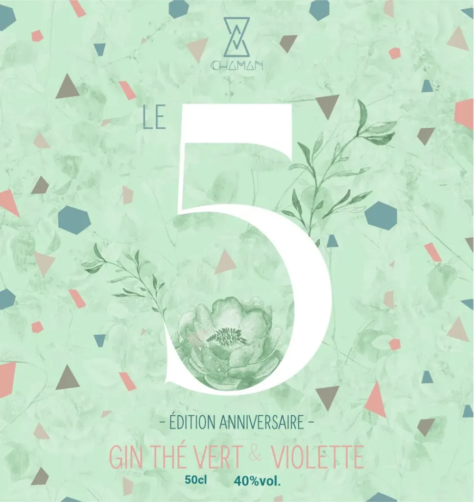 Le 5 - Gin au thé vert Violette & Framboise