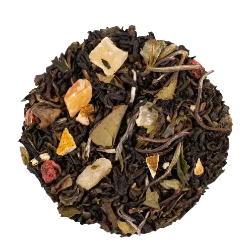 Pêche de jade - Thé blanc Pêche/Litchi  (Boîte métal 50gr)