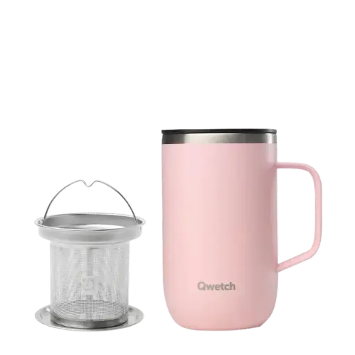 Mug rose - Tisanière 470ml