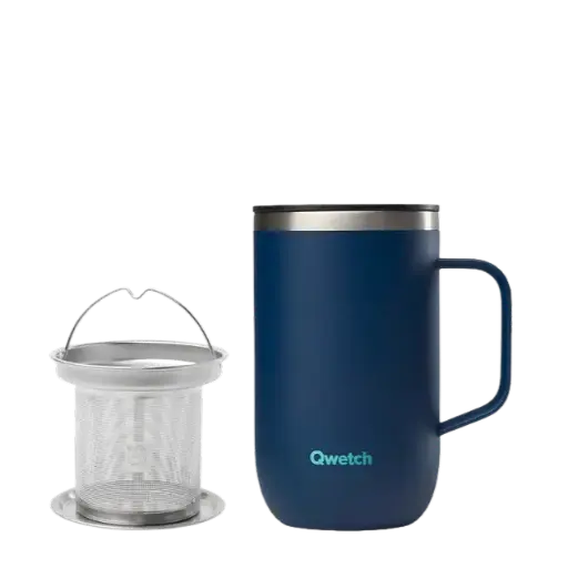 Mug bleu nuit - Tisanière 470ml 