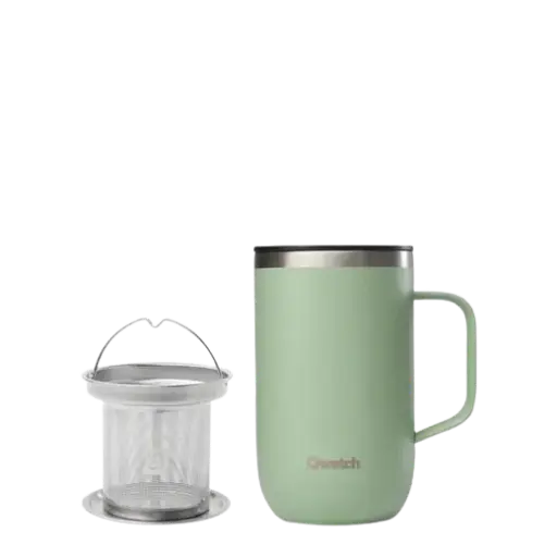 Mug bleu vert tilleul - Tisanière 470ml 