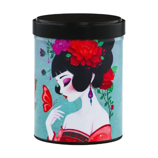 Boite à thé illustrée empilable 100gr - Ayaka