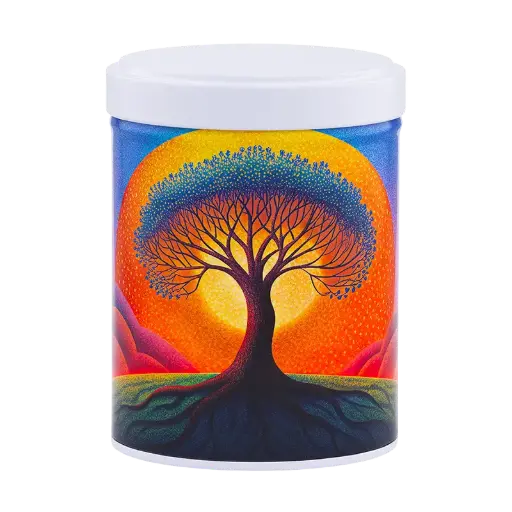 Boite à thé illustrée empilable 100gr - Arbre de vie