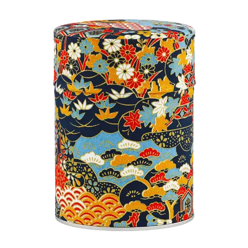 Boite à thé illustrée washi 100gr - Sanuki 