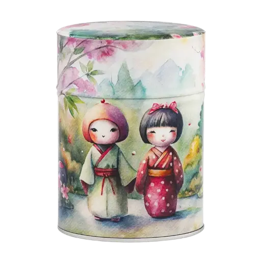 Boite à thé illustrée washi 100gr - Aijin