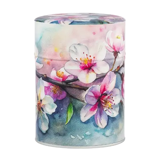 Boite à thé illustrée washi 100gr - Cherry blossom